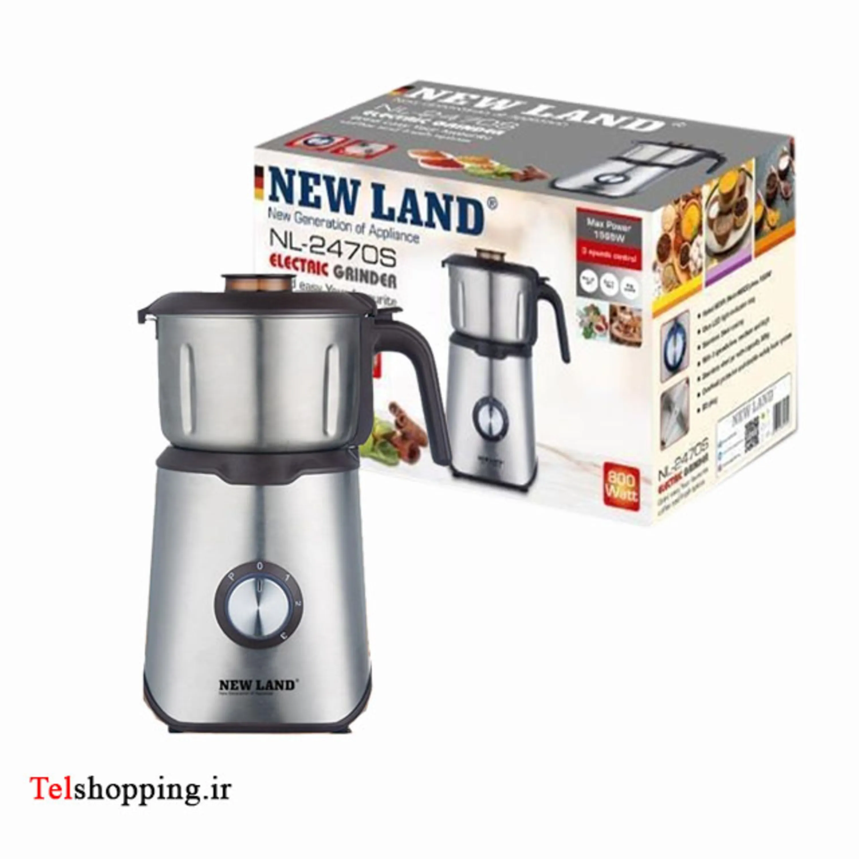 آسیاب نیمه صنعتی نیولند مدل NL2470S استیل